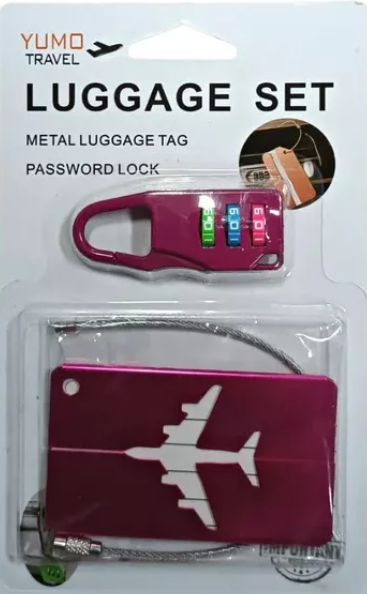 SET TAG IDENTIFICADOR EQUIPAJE Y CANDADO