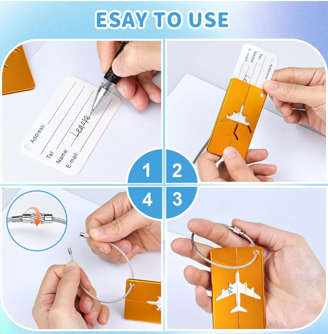SET TAG IDENTIFICADOR EQUIPAJE Y CANDADO